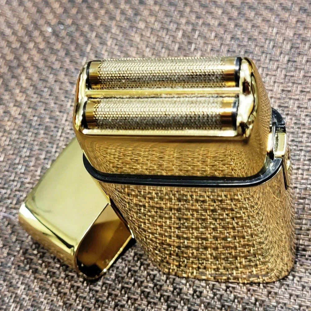 USED Babyliss Pro Foil FX02 FXFS2G Cord / Cordless Metal Double Foil Shaver Gold